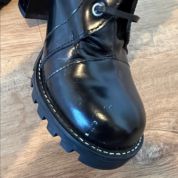 Louis Vuitton Black Patent Leather Combat Boots - Picture 5 of 15